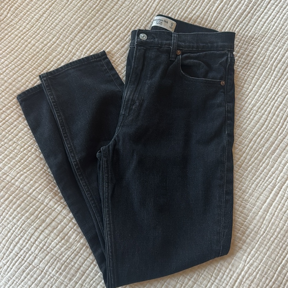 Abercrombie & Fitch Black Skinny High Rise Denim